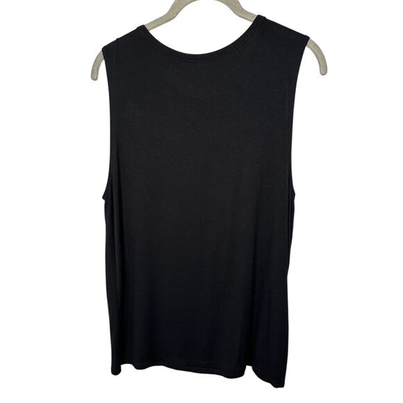 Blessed With Boys Print Round Neck Black Tank Top Women's Medium - Picture 2 of 3